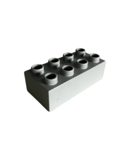 Lego Duplo kostka sv. šedá 4x2